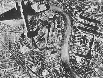 德国“v因克”飞机在城市上空出现
